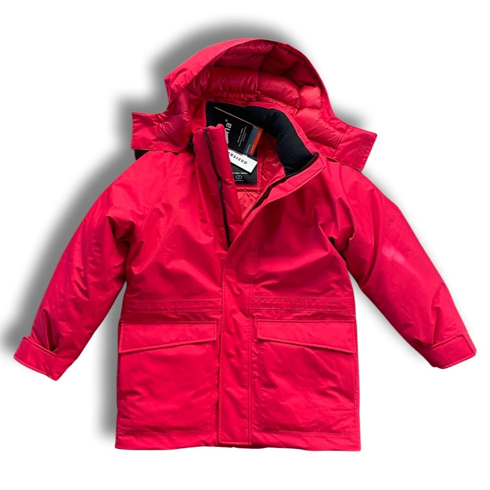TNA Aritzia Big Chill Parka Waterproof Down Red sz 1